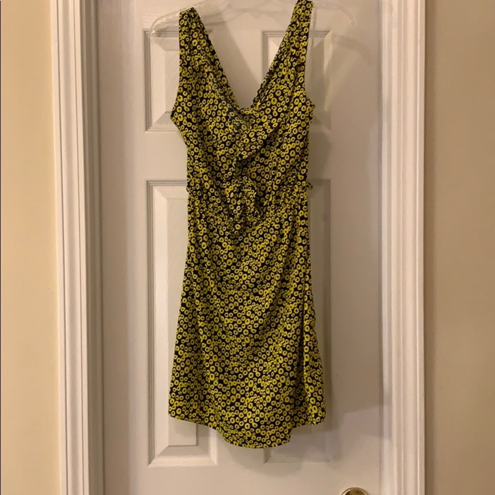 Mini Dress With Ruffle Front Vneck